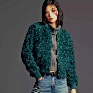 Anthropologie Curly Faux-Fur Jacket